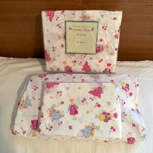 Laura Ashley FULL Size Princess Fairies Cotton Sheet Set